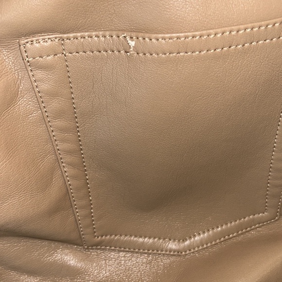 Aritzia Wilfred “The Melina” Camel Vegan Leather High Waist Cropped Pants - 6 - Picture 12 of 16